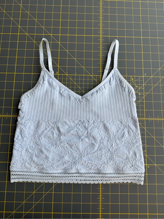 aerie Tops - Aerie Light Blue Lace Trim Cami Top